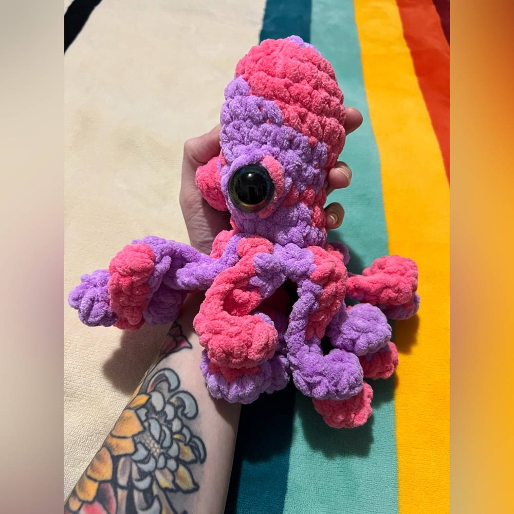 Plush Crocheted Octopus π - Picture 9 of 13